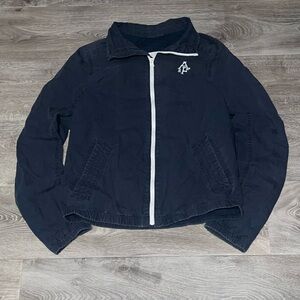 Navy blue Abercrombie & Fitch jacket with embroidered logo